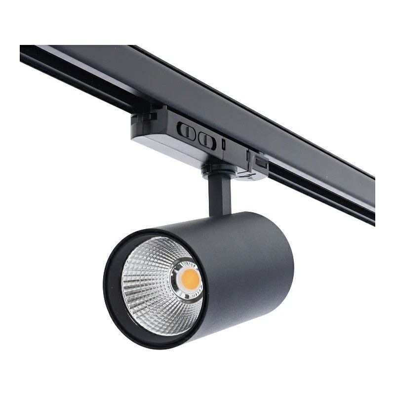 Czarny reflektor do szynoprzewodu 3 fazowe aluminiowy, Rozina, 10W/20W/30W, white switch LED Czarny reflektor do szynoprzewodu 3 fazowe aluminiowy, Rozina, 10W/20W/30W, white switch LED