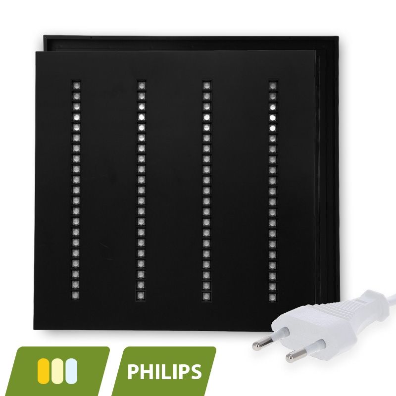 Panel LED Black Louvre 60x60 - 30W - biały włącznik - UGR <16