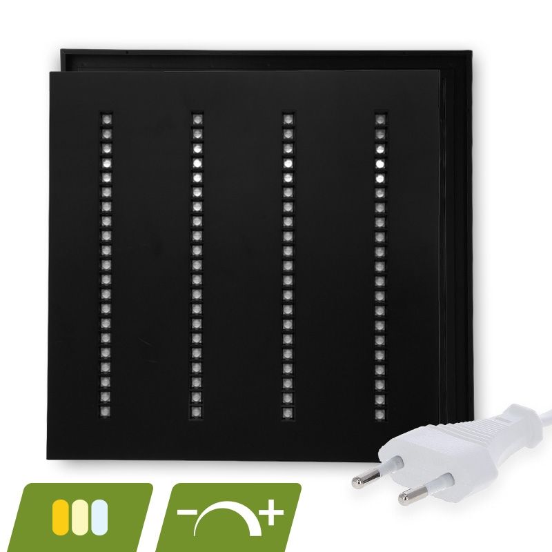 Panel LED Black Louvre 60x60 - 30W - biały przełącznik - ściemnialny - UGR <16