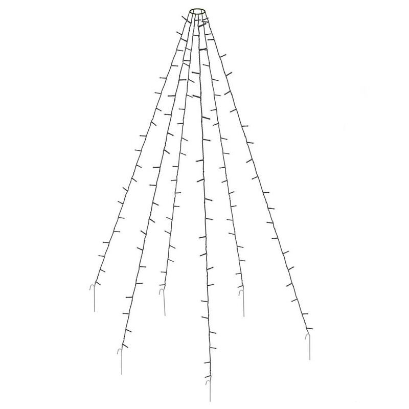 Oświetlenie zewnętrzne masztu flagowego, 192 diody LED, 6 żył po 2m, bez masztu