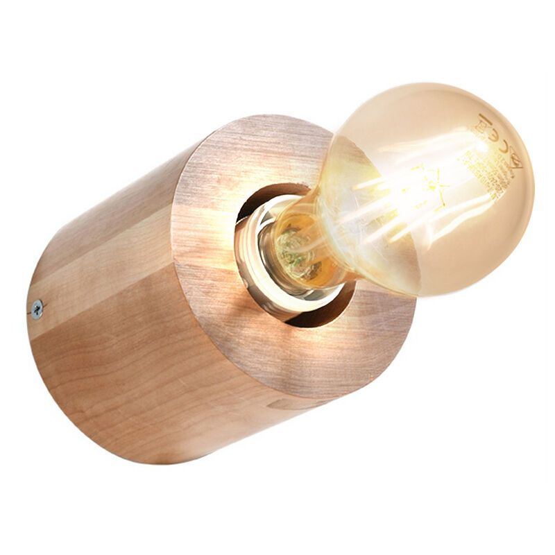 Drewniany reflektor ścienny brązowy, Anela