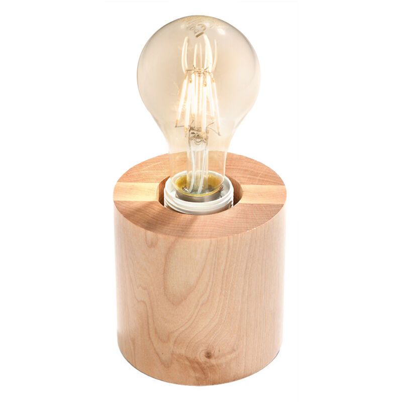 Drewniana lampa stołowa brązowa, Anela Drewniana lampa stołowa brązowa, Anela
