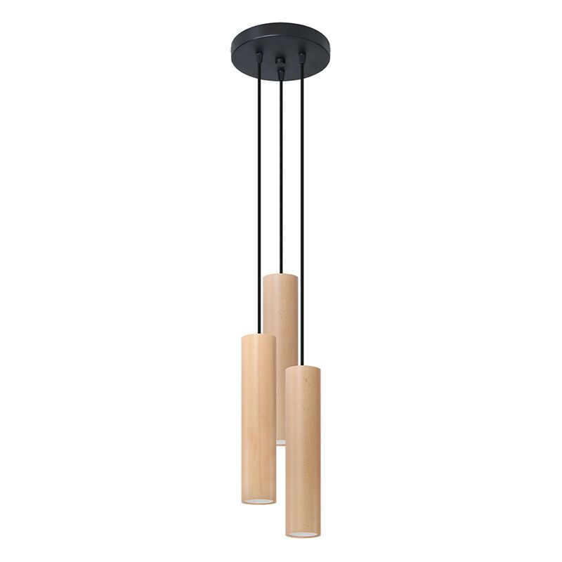 Drewniana lampa wisząca brązowa, Francina