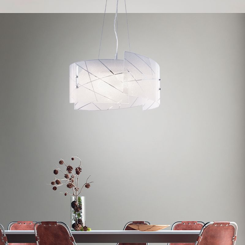 Biała lampa wisząca nowoczesna, Fortes Biała lampa wisząca nowoczesna, Fortes