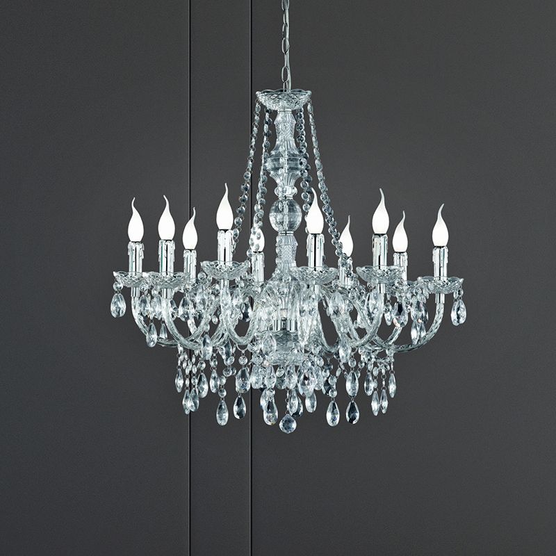 Przezroczysty żyrandol klasyczny, Pedra