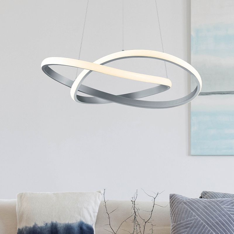 Niklowa lampa wisząca nowoczesna, Aby, 27W, 3000K LED Niklowa lampa wisząca nowoczesna, Aby, 27W, 3000K LED