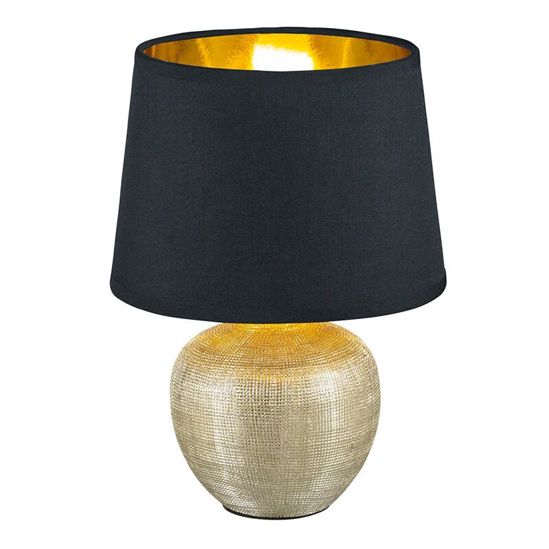 Ceramiczna lampa stołowa złota, Yet, z przełącznik
