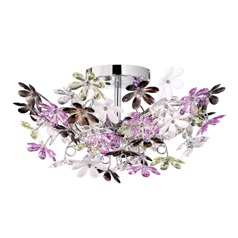 Chromowana lampa sufitowa retro, Wooler Chromowana lampa sufitowa retro, Wooler