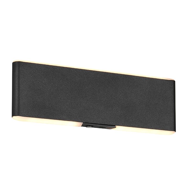 Czarny kinkiet up down nowoczesny, Zwier, 2W, regulowana ciepła do zimnej bieli LED, z przełącznik