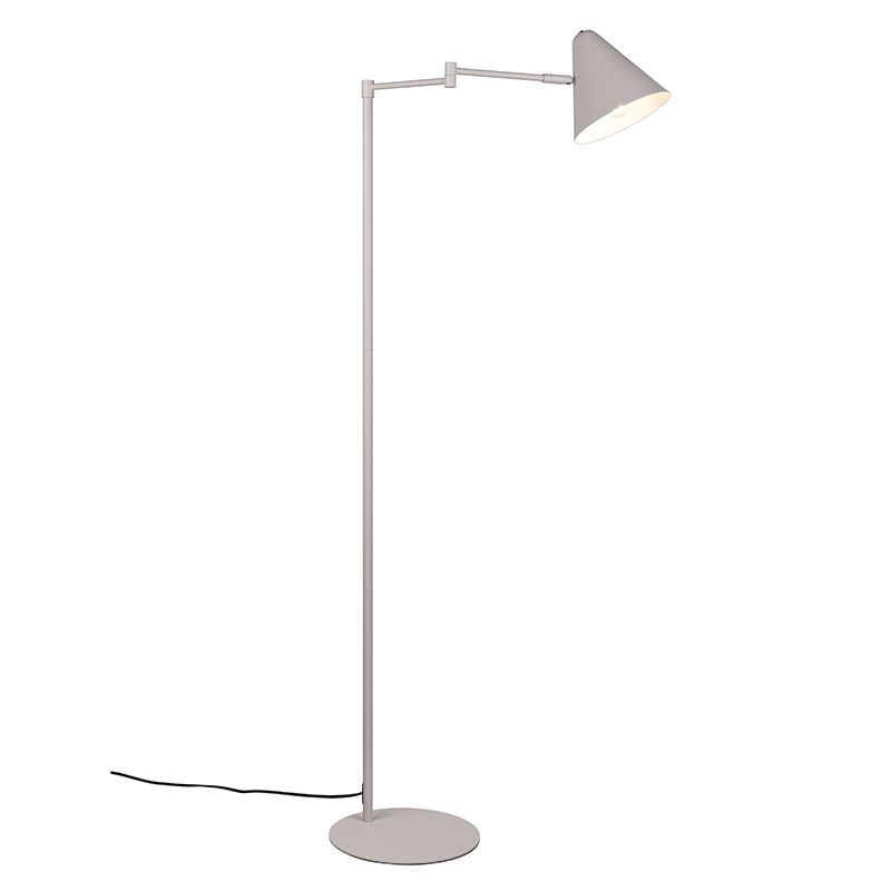 Szara lampa stojąca nowoczesna, Jille, z przełącznik Szara lampa stojąca nowoczesna, Jille, z przełącznik
