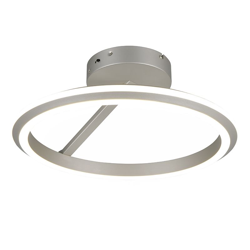 Niklowa lampa sufitowa nowoczesna, Jiry, 34W, white switch LED, ściemniana w 3 krokach