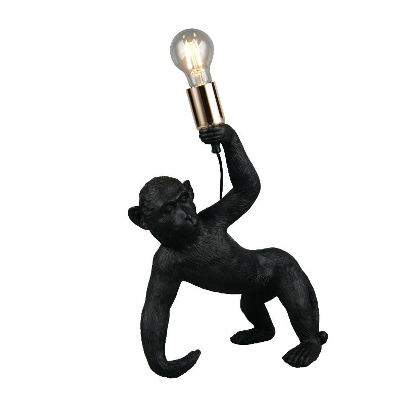 Czarna lampa stołowa plastikowa, Macaca Czarna lampa stołowa plastikowa, Macaca