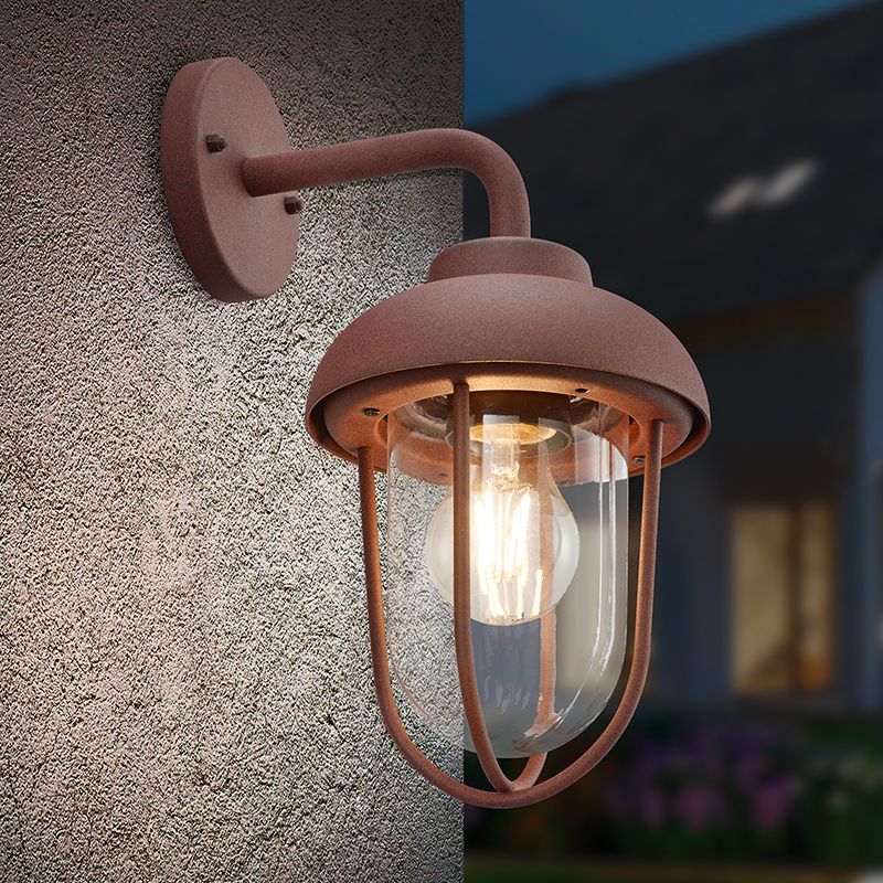Rdzawa lampa zewnętrzna industrialna, Trevor, IP44
