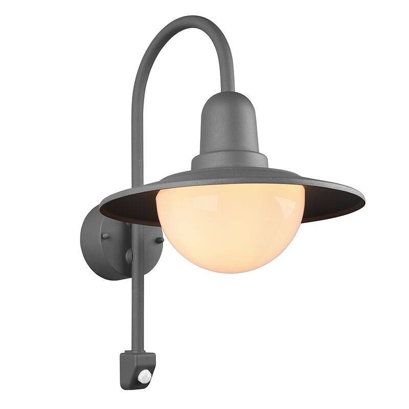 Antracytowy kinkiet zewnętrzny z czujnikiem ruchu nowoczesny, Semmy, IP44 Antracytowy kinkiet zewnętrzny z czujnikiem ruchu nowoczesny, Semmy, IP44