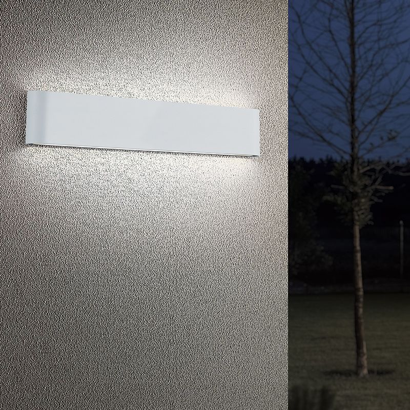 Biała lampa zewnętrzna nowoczesna, Bridlington, 8W, 3000K LED, IP54 Biała lampa zewnętrzna nowoczesna, Bridlington, 8W, 3000K LED, IP54
