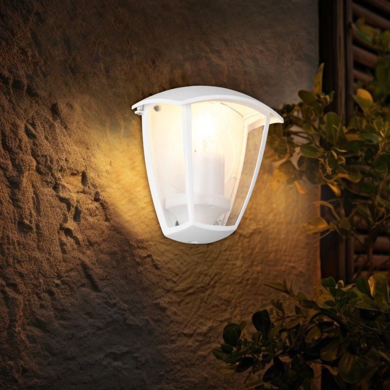 Biała lampa zewnętrzna nowoczesna, Samatar, IP44