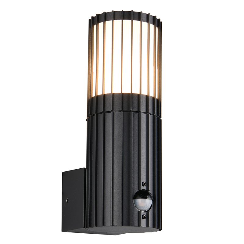 Antracytowa zewnętrzna lampa sufitowa z czujnikiem ruchu nowoczesna, Oumnia, IP54