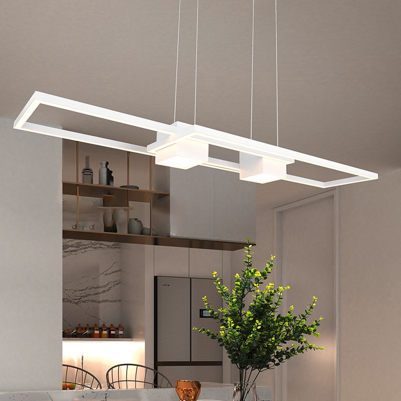 Biała lampa wisząca design, Sohaib, 37W, regulowana ciepła do zimnej bieli LED, ściemniana w 3 krokach Biała lampa wisząca design, Sohaib, 37W, regulowana ciepła do zimnej bieli LED, ściemniana w 3 krokach
