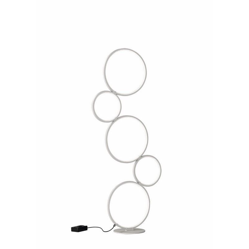 Biała lampa stojąca nowoczesna, Robon, 36W, 3000K LED, z przełącznik