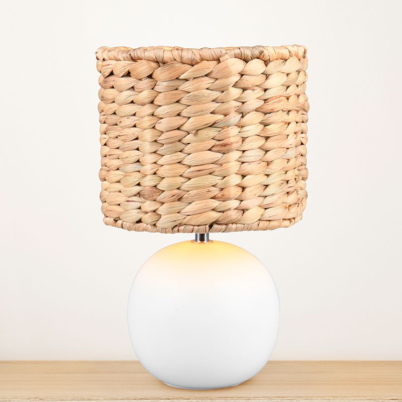 Brązowa lampa stołowa rustykalna, Minouk, z przełącznik