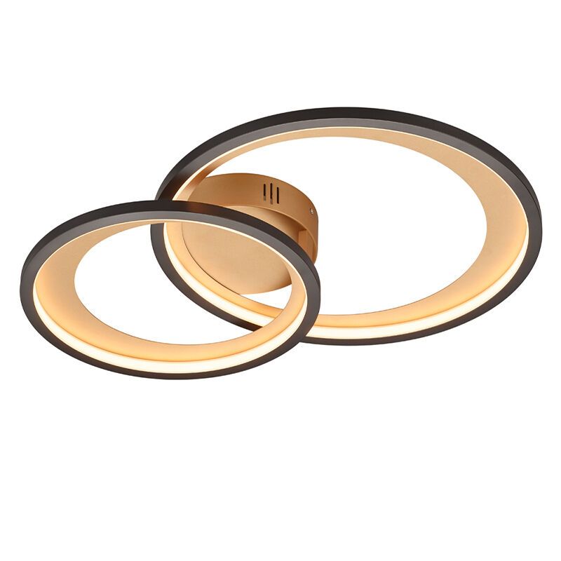 Czarny plafon sufitowy nowoczesny, Kendi, 29W, 3000K LED