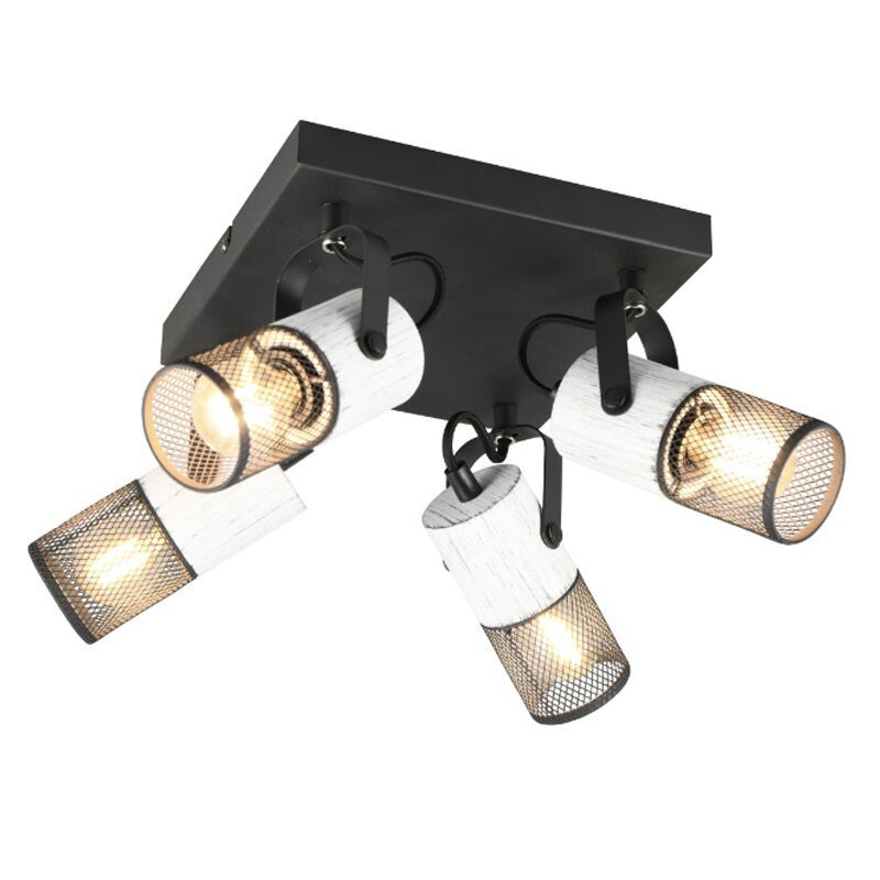 Czarny spot sufitowy vintage, Marjet