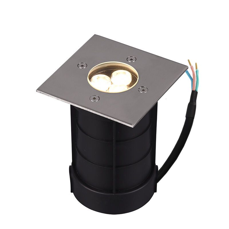 Niklowa lampa najazdowa nowoczesna, Jabari, 3W, 3000K LED, IP65 Niklowa lampa najazdowa nowoczesna, Jabari, 3W, 3000K LED, IP65