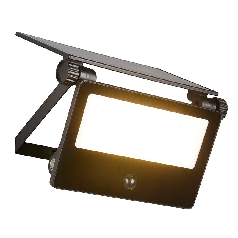 Czarny kinkiet solarny zewnętrzny nowoczesny, Mihriban, 18W, white switch LED, IP54