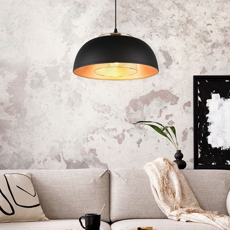 Czarna lampa wisząca industrialna, Sylvano Czarna lampa wisząca industrialna, Sylvano