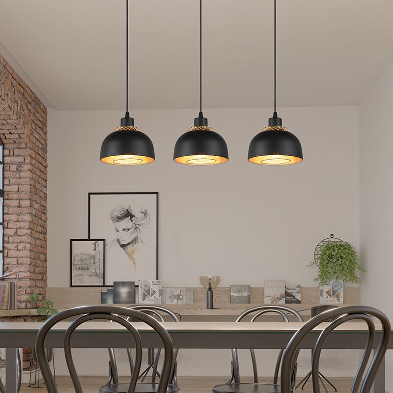 Czarna lampa wisząca industrialna, Sylvano