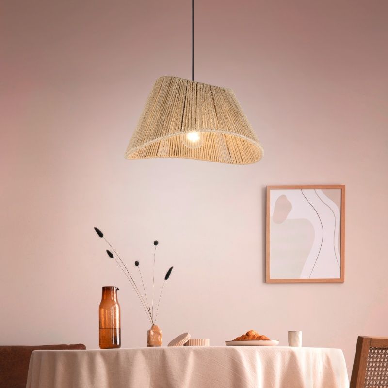 Brązowa lampa wisząca japandi, Sakine Brązowa lampa wisząca japandi, Sakine