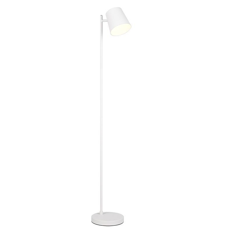 Biała lampa stojąca akumulatorowa metalowa, Suraya, 4,5W, 3000K LED, ściemniana w 3 krokach