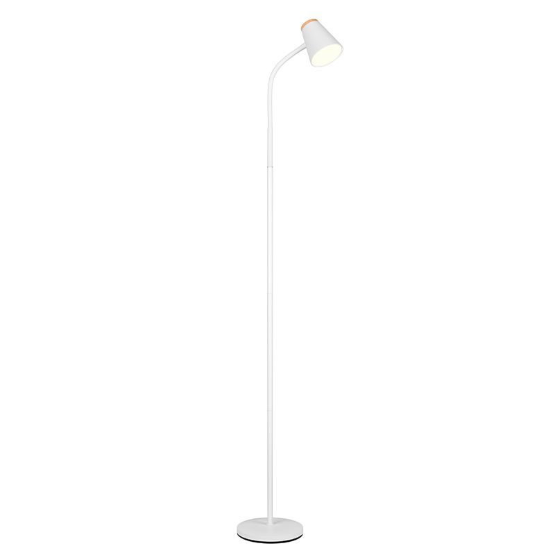 Biała lampa stojąca nowoczesna, Rahul, 4,5W, 3000K LED, z przełącznik