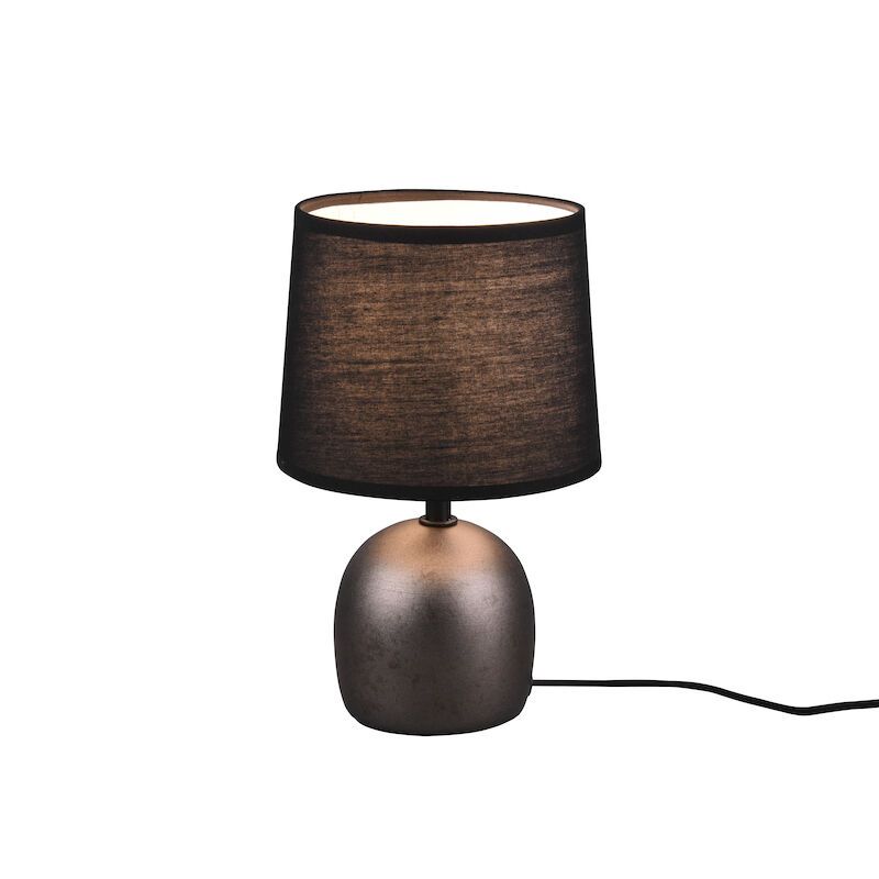 Ceramiczna lampa stołowa niklowa, Myrna, z przełącznik