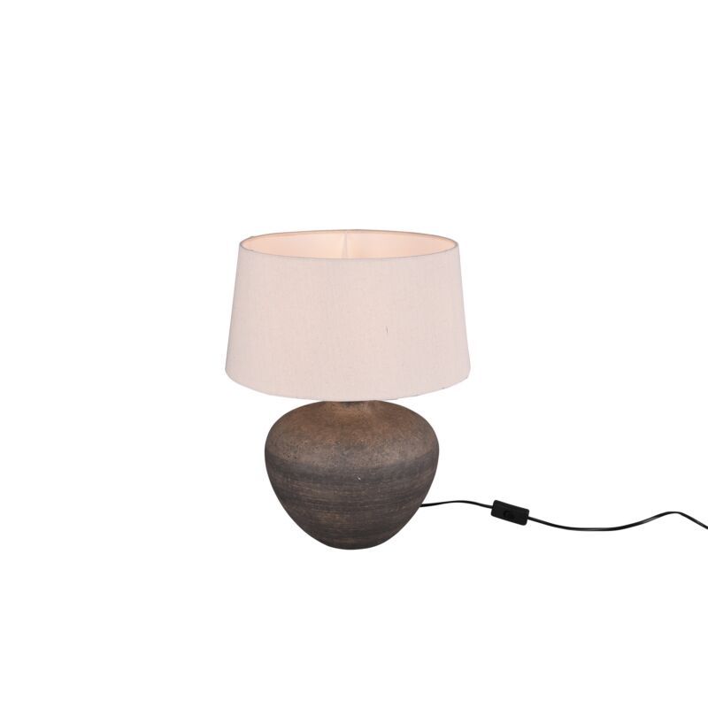 Ceramiczna lampa stołowa brązowa, Ulo, z przełącznik Ceramiczna lampa stołowa brązowa, Ulo, z przełącznik