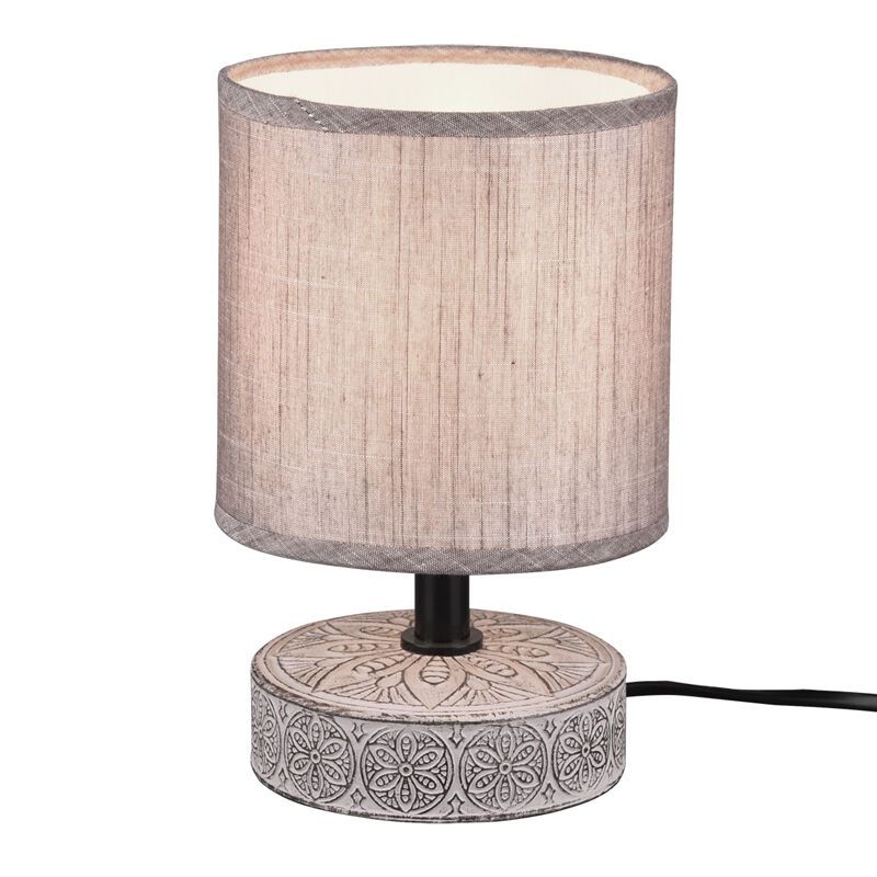 Ceramiczna lampa stołowa brązowa, Lola, z przełącznik