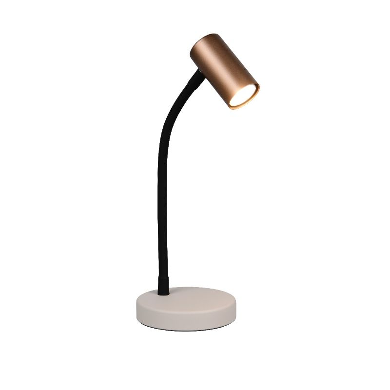 Brązowa lampa stołowa nowoczesna, Suradj, z przełącznik