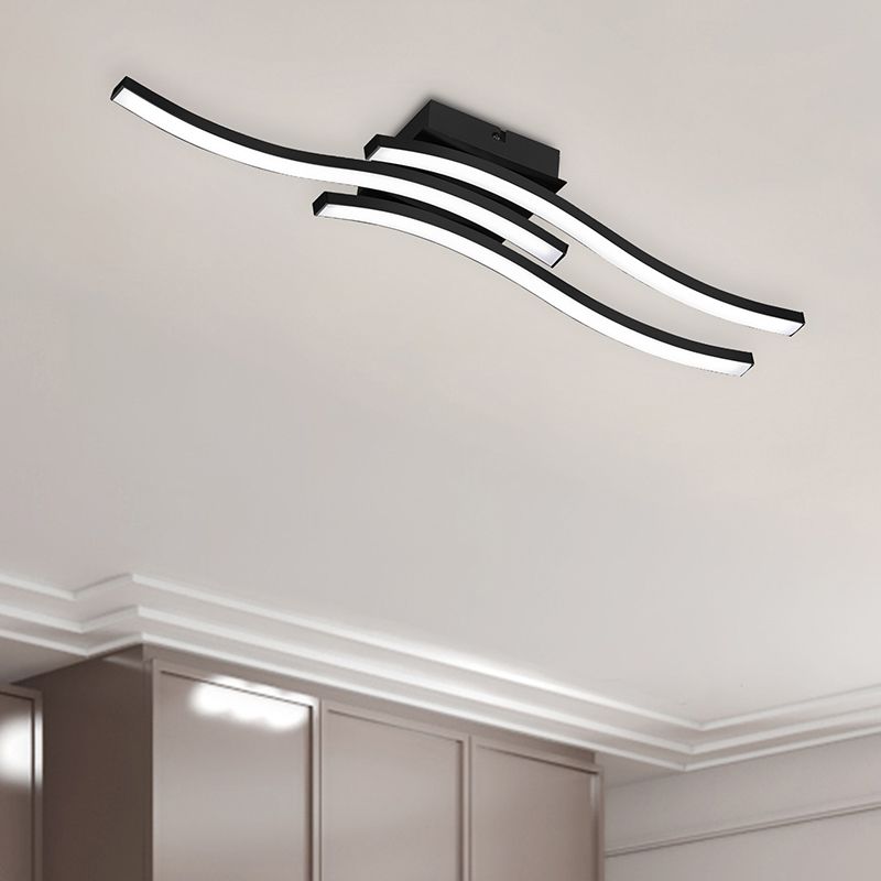 Czarny plafon sufitowy nowoczesny, Go, 5W, 3000K LED