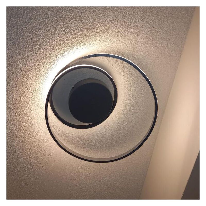 Ciemnoszary plafon sufitowy nowoczesny, Sassandra, 22W, 3000K LED, ściemniana w 3 krokach