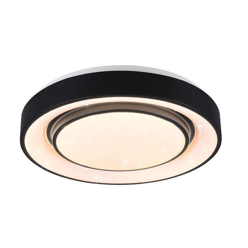 Czarny plafon sufitowy nowoczesny, Freke, 20W, RGBW LED