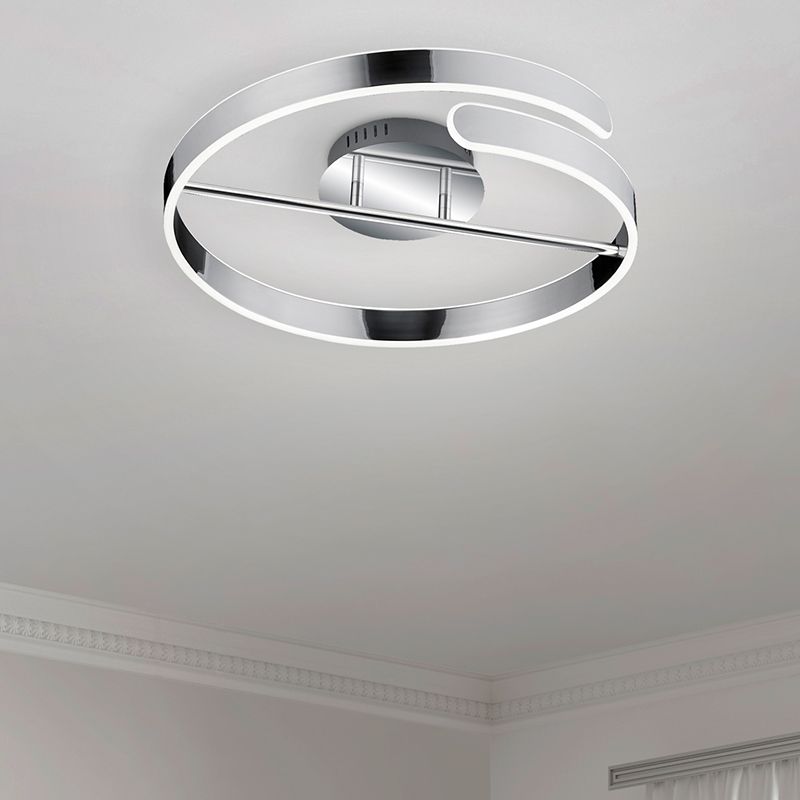 Chromowany plafon sufitowy design, Resy, 37W, 4000K LED, ściemniana w 3 krokach Chromowany plafon sufitowy design, Resy, 37W, 4000K LED, ściemniana w 3 krokach