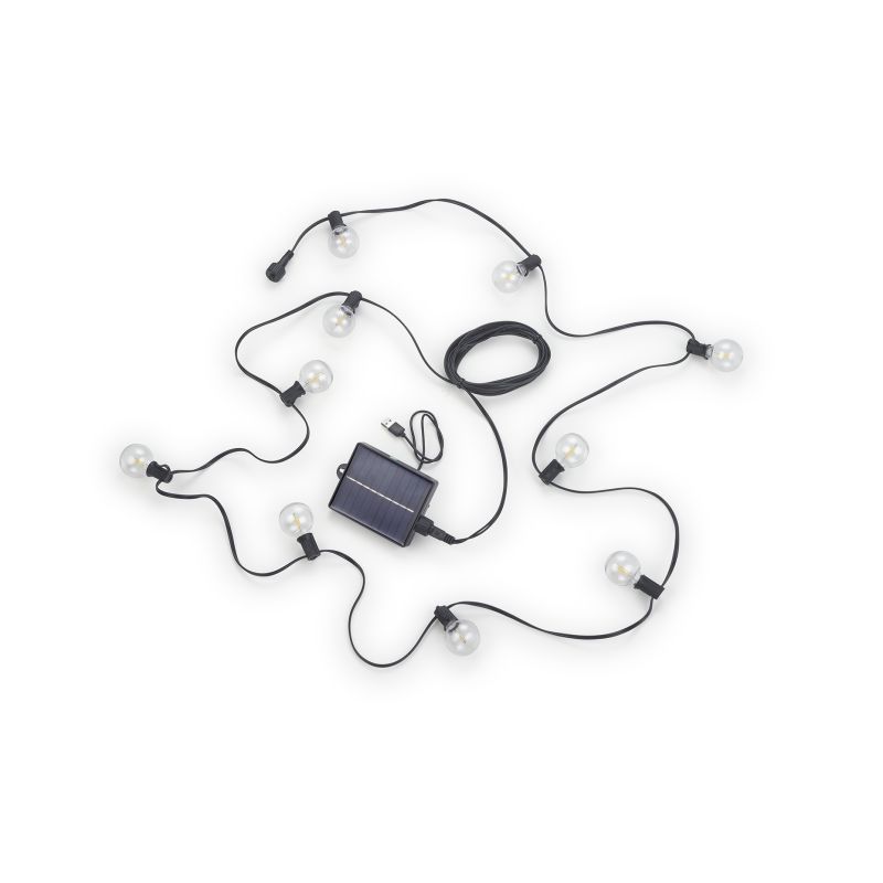 Girlanda świetlna na energię słoneczną, 10 lampek, 2700K, 0,5W Girlanda świetlna na energię słoneczną, 10 lampek, 2700K, 0,5W