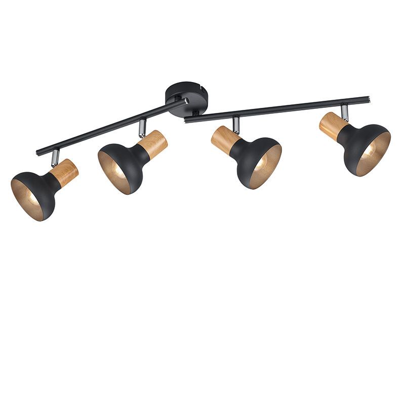 Czarny spot sufitowy nowoczesny, Toos