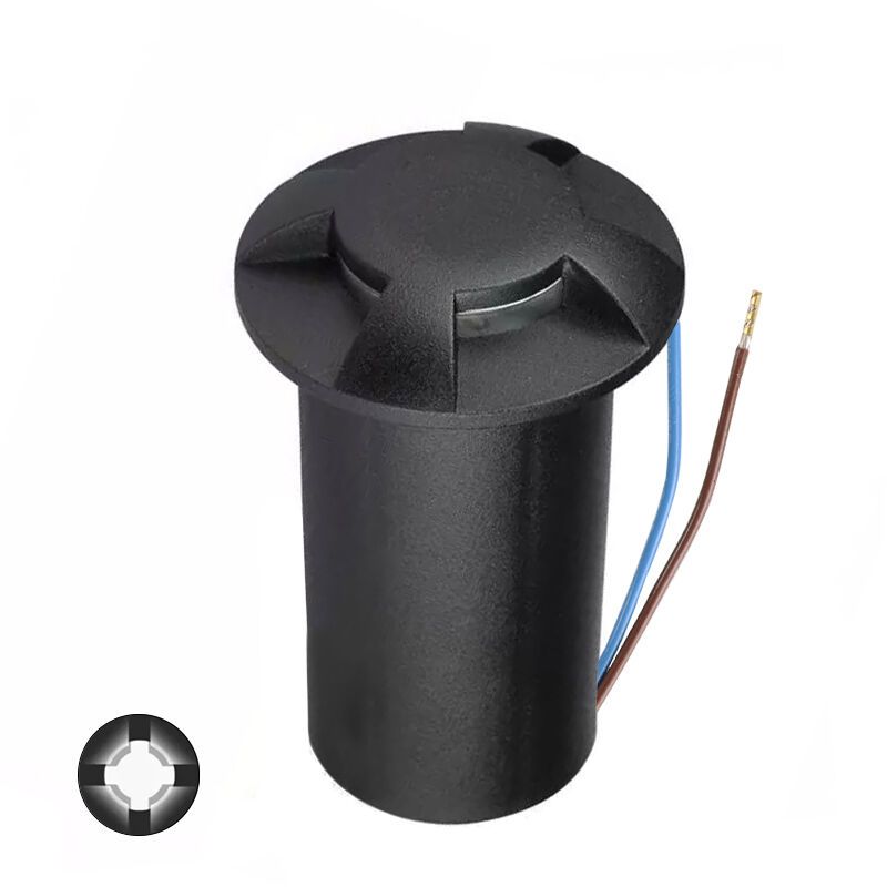 Nowoczesna lampa najazdowa czarna, Marcus, 1W, 3000K LED, IP67