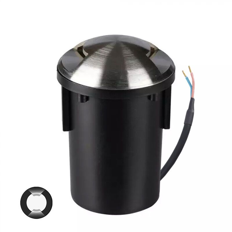Nowoczesna lampa najazdowa srebrna, Marcus, IP67