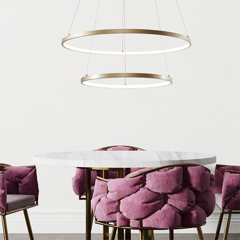 Design lampa wisząca złota, Kubra, 50W, regulowana ciepła do zimnej bieli LED Design lampa wisząca złota, Kubra, 50W, regulowana ciepła do zimnej bieli LED