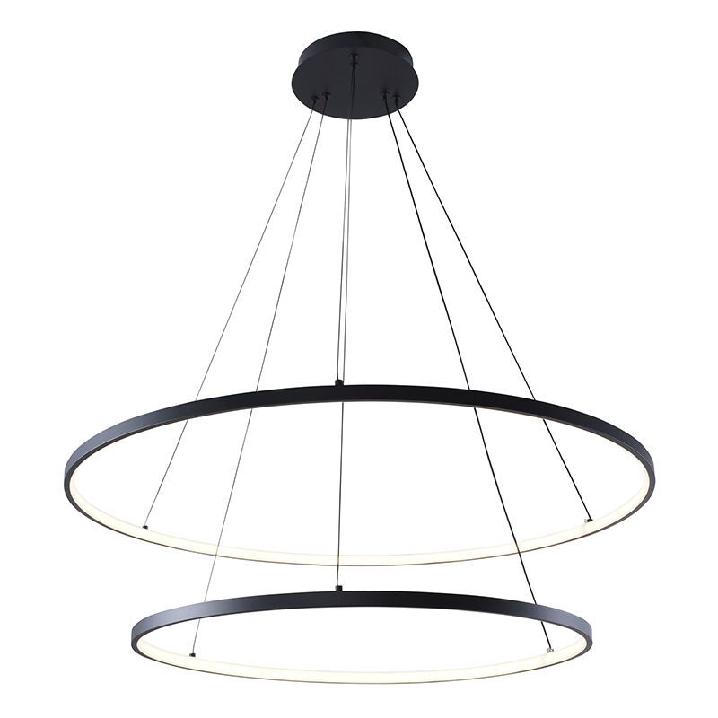 Design lampa wisząca czarna, Kubra, 60W, regulowana ciepła do zimnej bieli LED