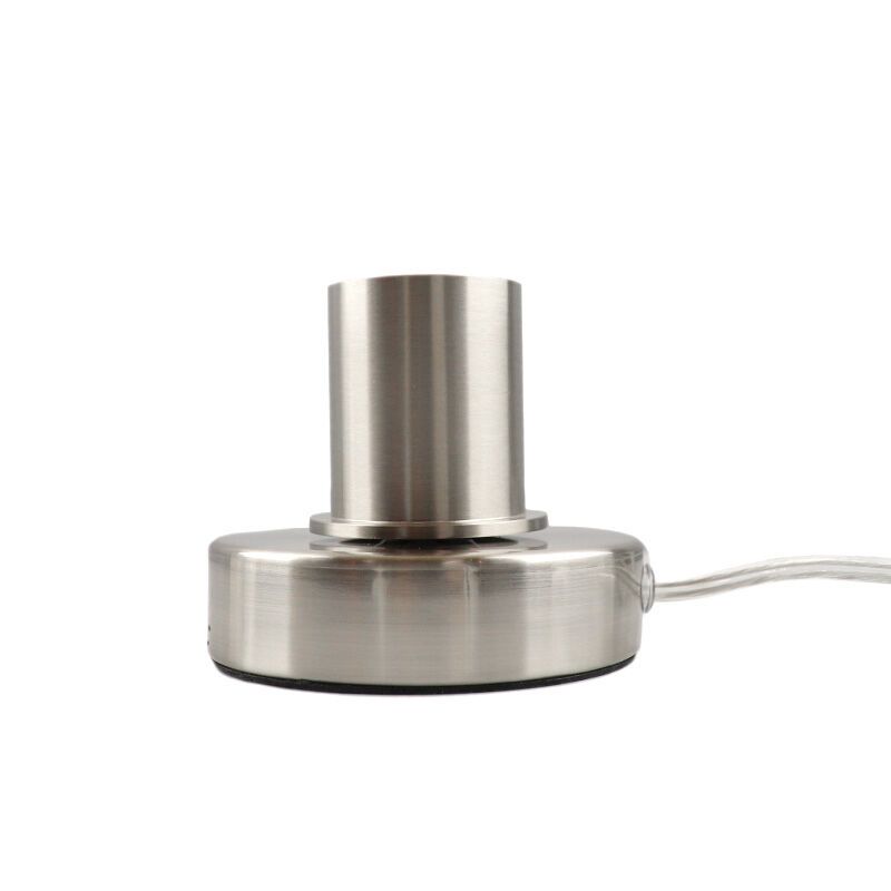 Nowoczesna lampa stołowa bez abażur chromowana, Rika, z przełącznik