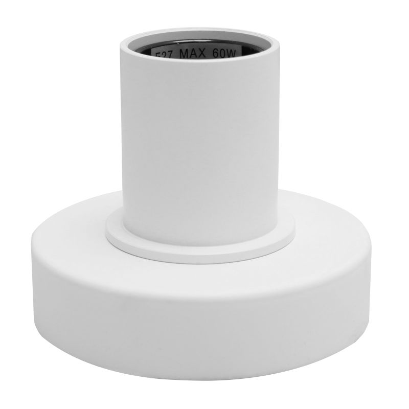 Aluminiowa lampa stołowa bez abażur biała, Rika, z przełącznik