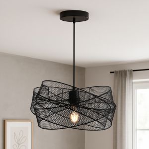 Industrialna lampa wisząca czarna, Diny